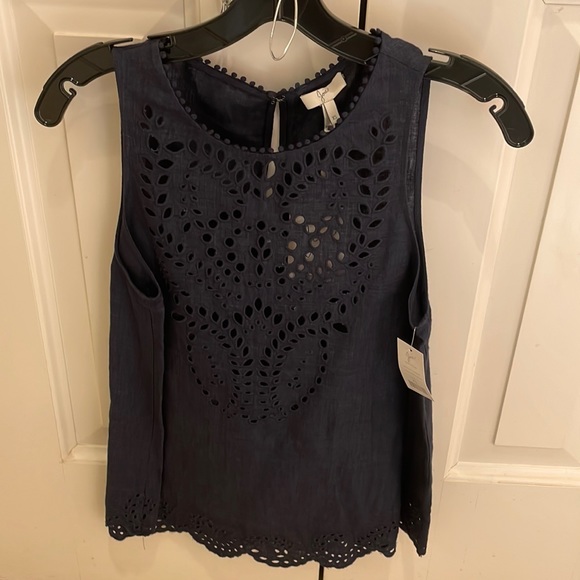 Joie navy linen tank - Picture 1 of 1
